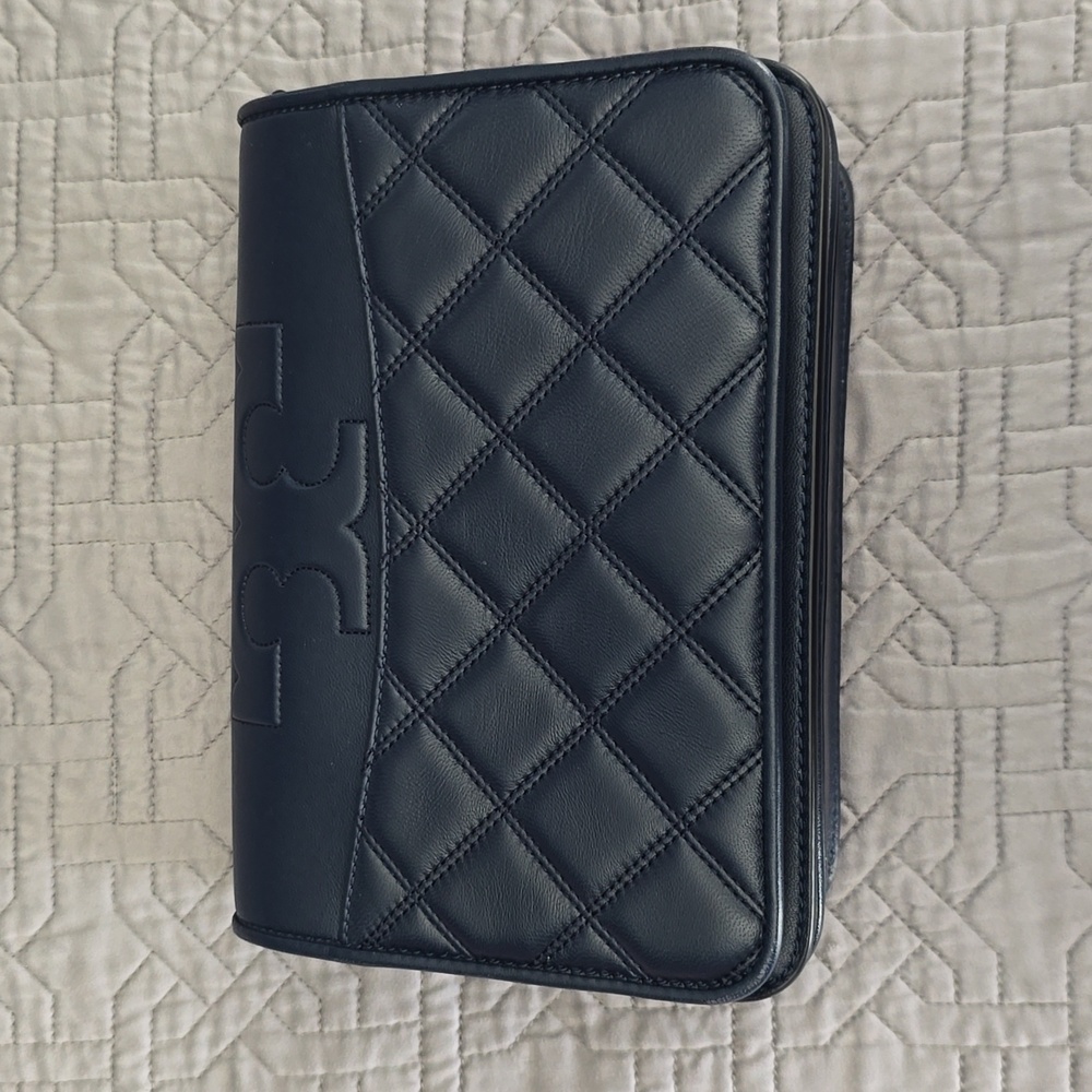 Tory Burch Savannah Navy Quilted Leather Crossbody